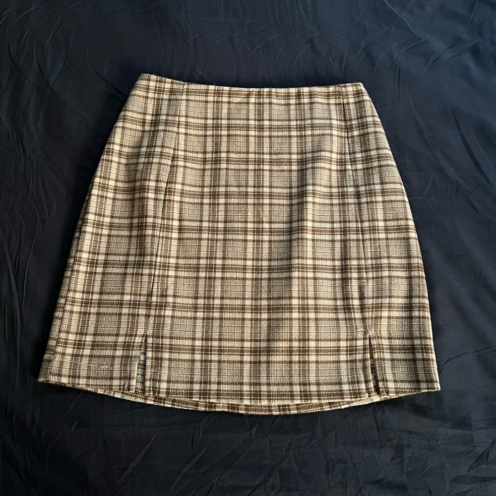 Plaid Tan Skirt